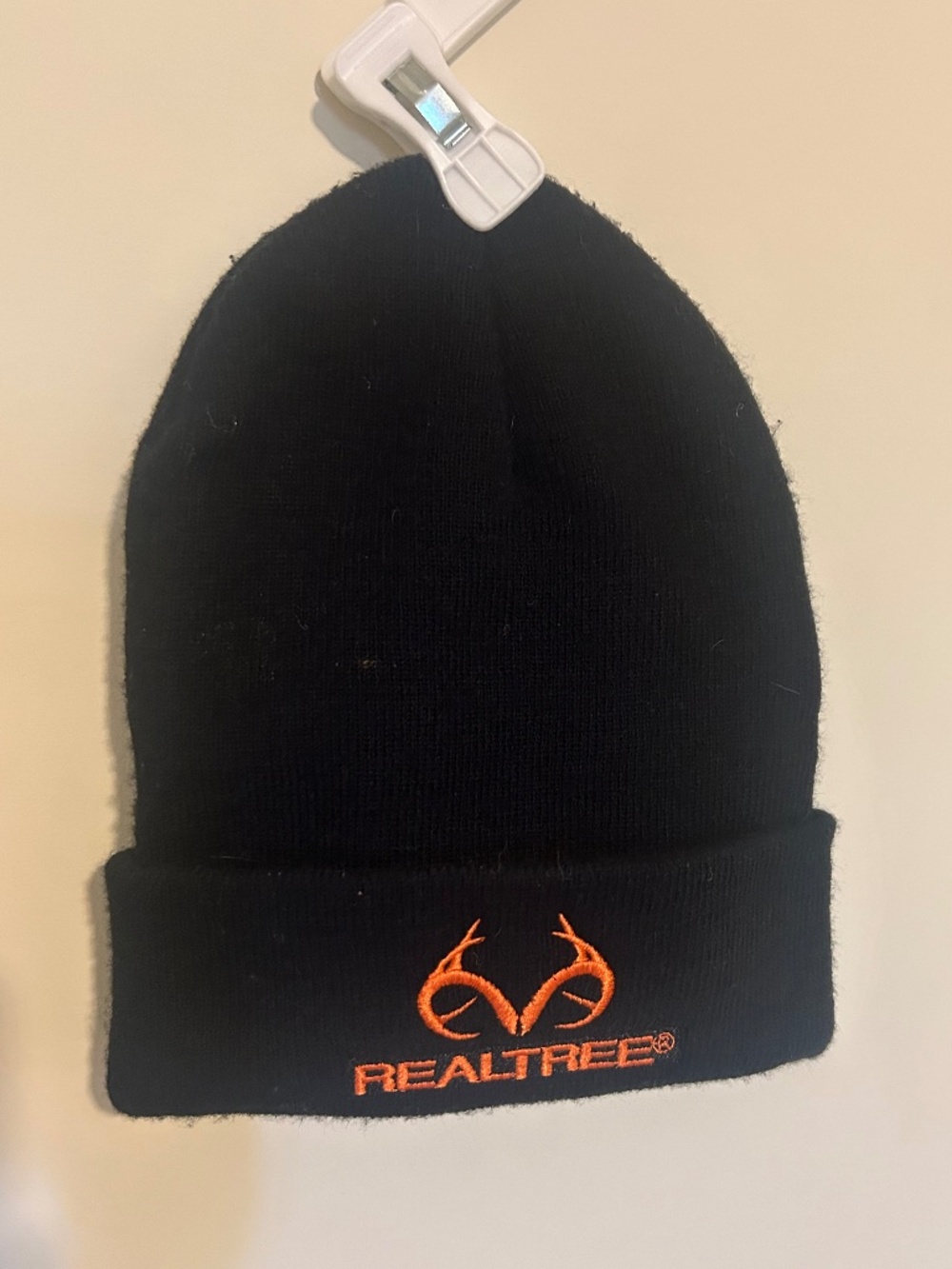 Realtree Black and Orange Winter Beanie